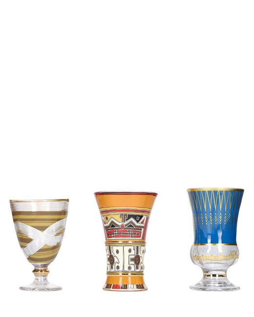 Seletti Pannotia Set Of 3 Cocktail Glasses