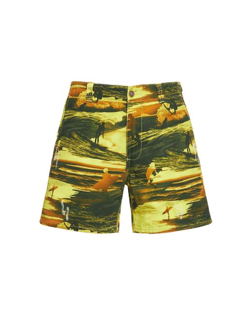 Erl Printed Cotton Shorts