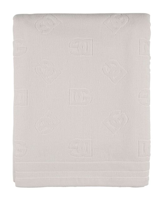 Dolce & Gabbana Monogram Jacquard Cotton Beach Towel