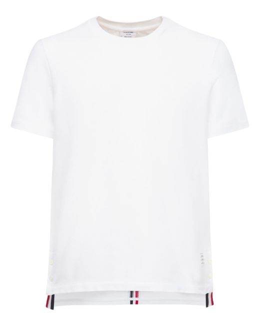 Thom Browne Intarsia Band Cotton Jersey T-shirt
