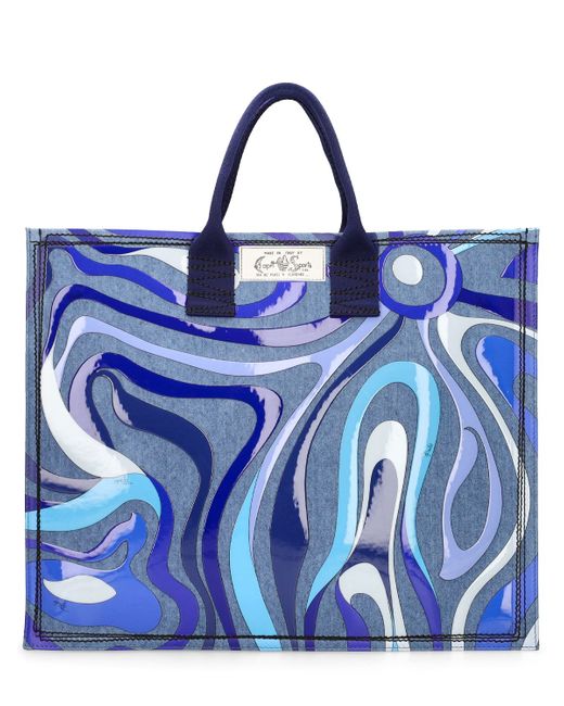 Pucci Printed Denim Tote Bag