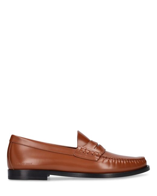 Burberry Rupert Grain Leather Loafers