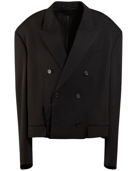 Balenciaga Folded Tailored Wool Jacket