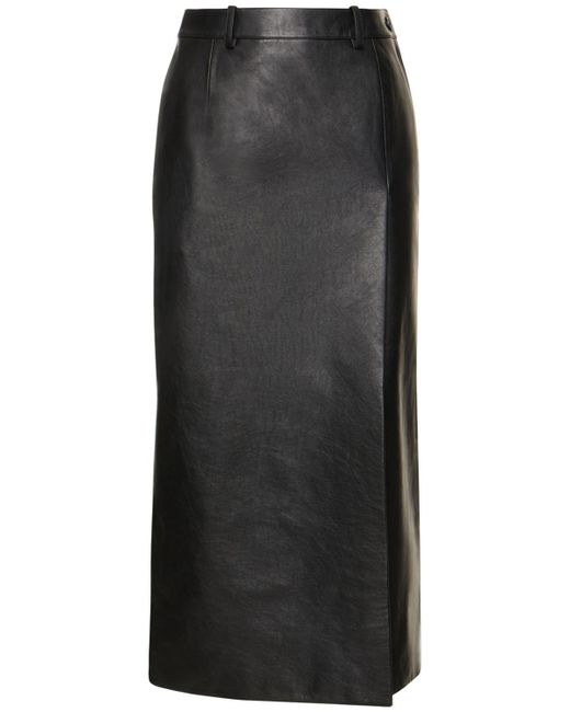 Balenciaga Tailored Leather Skirt W Slit
