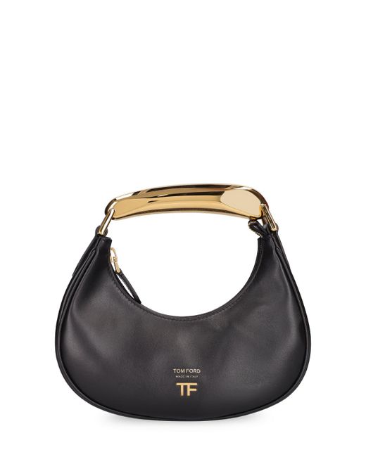 Tom Ford Bianca Metallic Leather Top Handle Bag