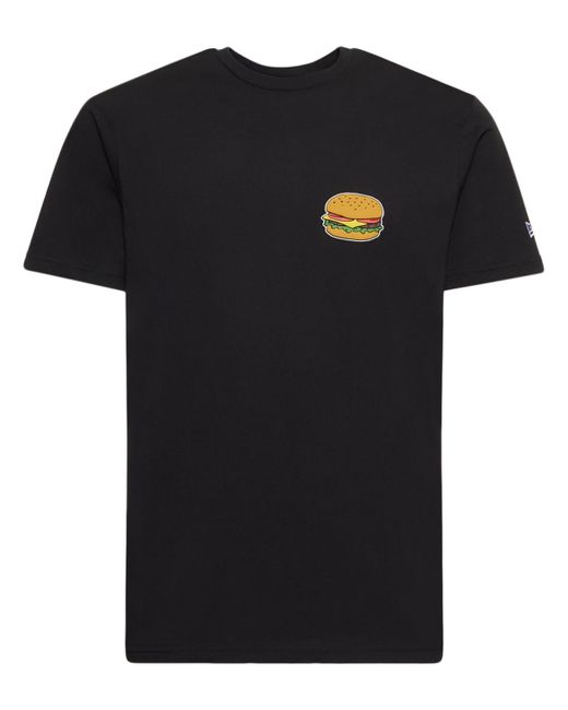 New Era Hamburger Printed Cotton T-shirt