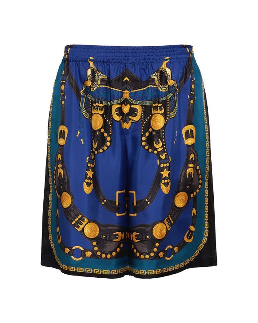 Versace Printed Silk Twill Shorts