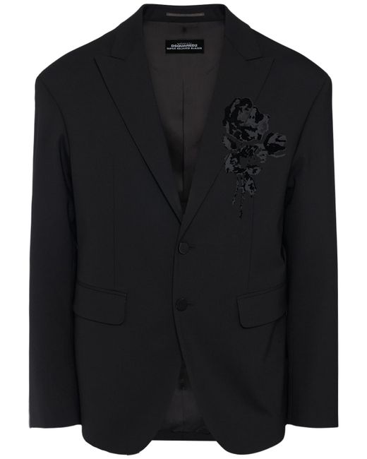 Dsquared2 Embroidered Stretch Wool Jacket