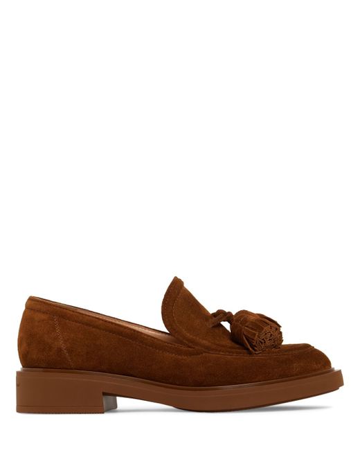 Gianvito Rossi 20mm Suede Loafers