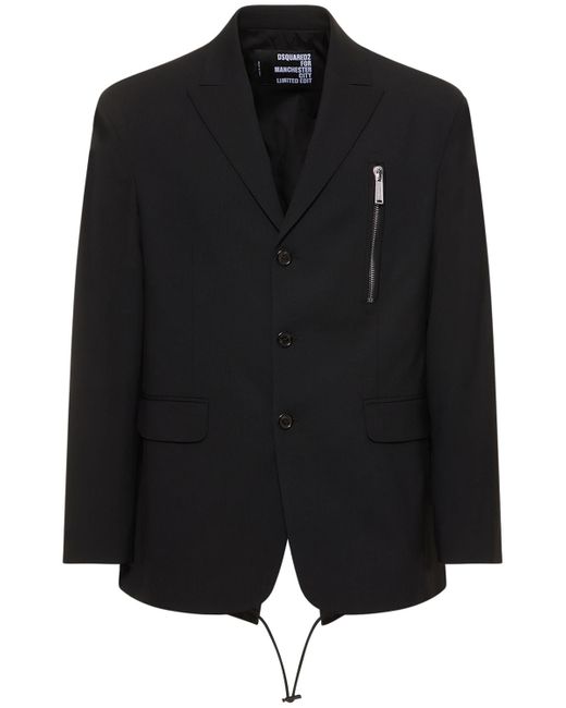 Dsquared2 Writing Stretch Wool Jacket