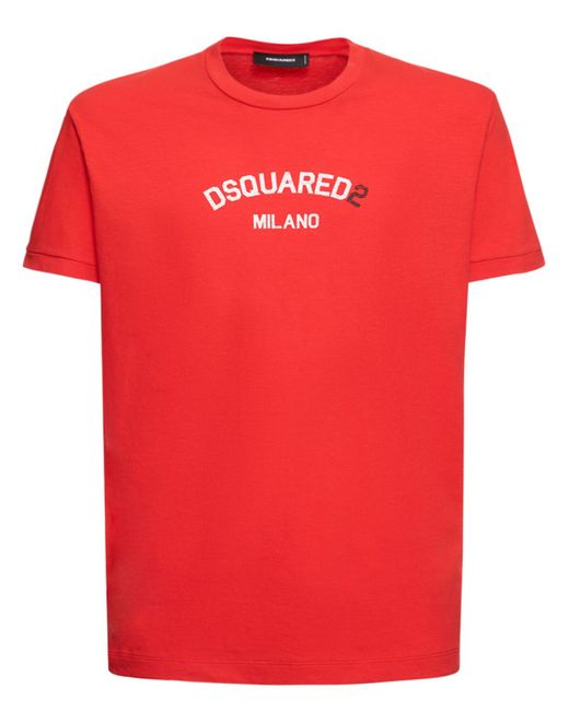 Dsquared2 Japanese Cotton Jersey T-shirt W/logo