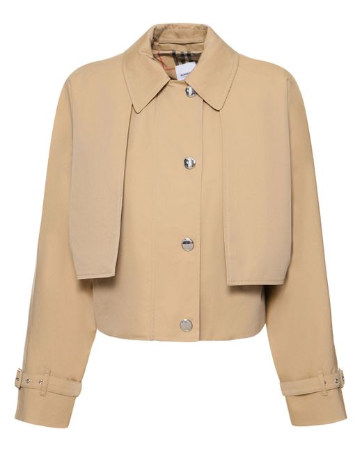 Burberry Pippa Cotton Gabardine Cropped Jacket