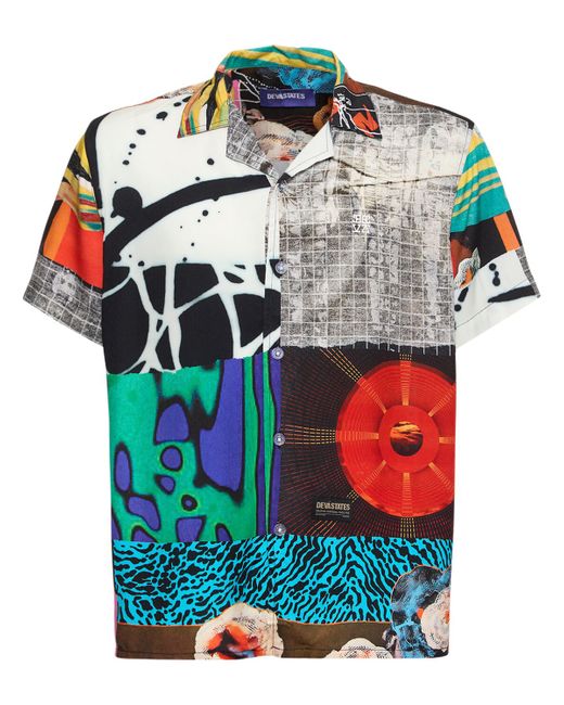 Deva States Cache Printed Rayon Blend S/s Shirt