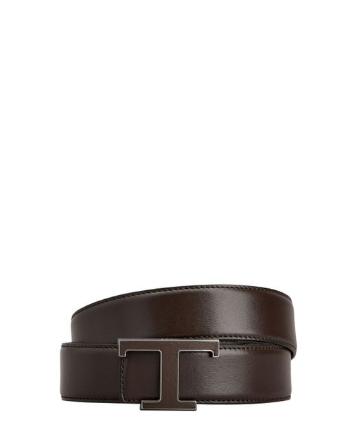 Tod's 3.5cm Logo Leather Belt