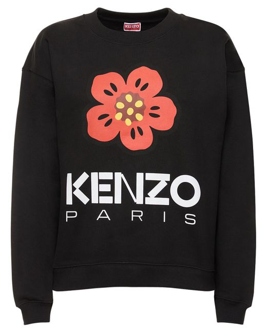 KENZO Paris Printed Logo Cotton Jersey Sweatshirt