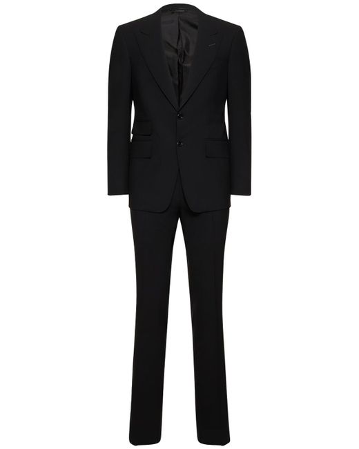 Tom Ford Shelton Stretch Wool Plain Weave Suit