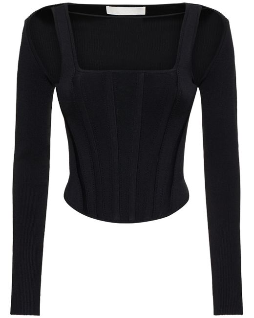 Dion Lee Corset Crop Top W/removable Sleeves