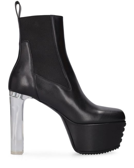 Rick Owens 170mm Beatle Leather Ankle Boots