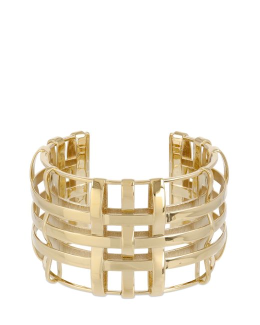 Burberry Check Open Cage Cuff Bracelet