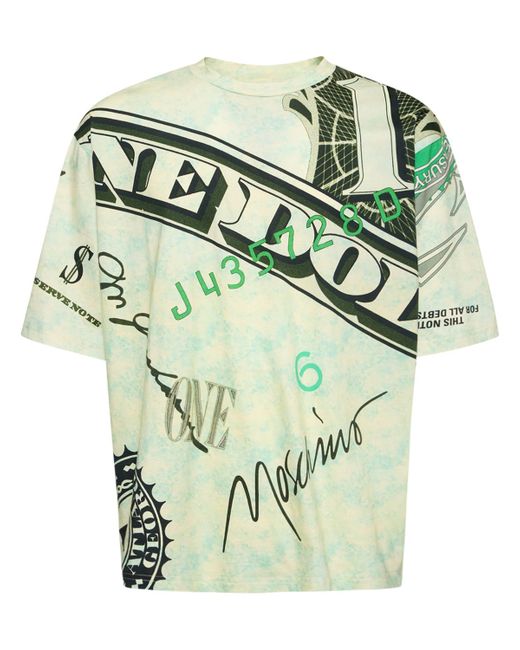Moschino Money Printed Cotton Jersey T-shirt