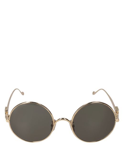 Loewe Anagram Oversize Round Metal Sunglasses