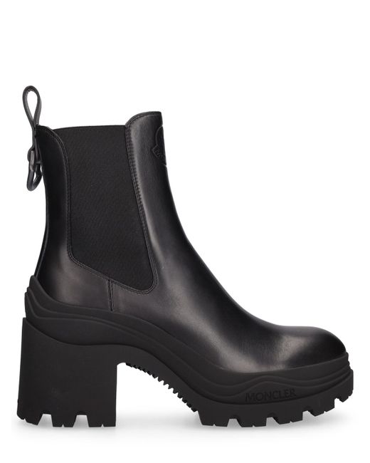 Moncler 80mm Envile Chelsea Leather Ankle Boots