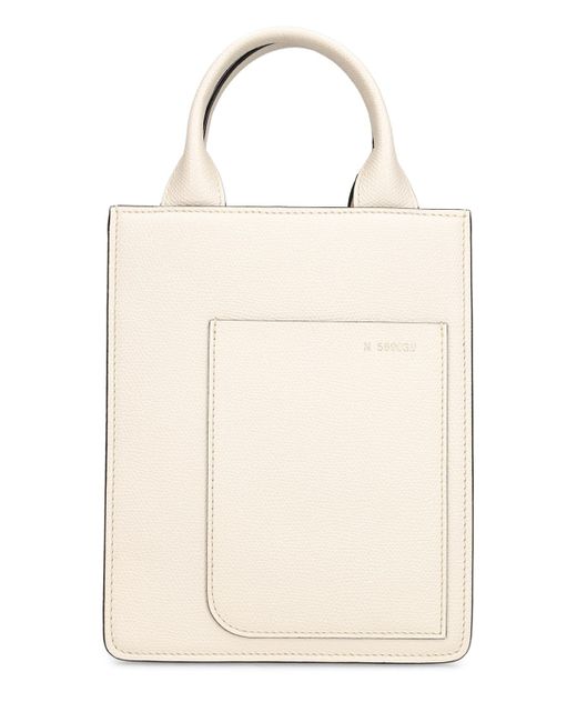 Valextra Mini Boxy Shopping Top Handle Bag