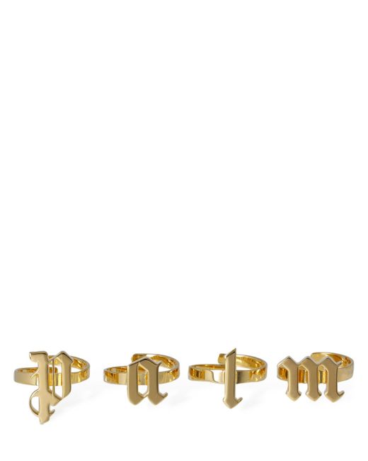 Palm Angels Gothic palm Ring Set