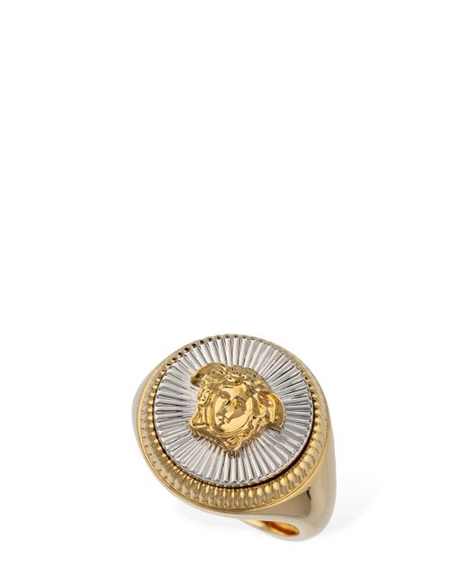 Versace Two-tone Medusa Thick Ring