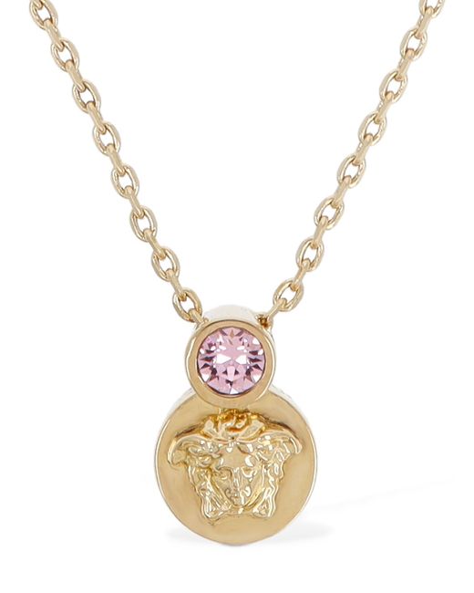 Versace Medusa Crystal Charm Necklace