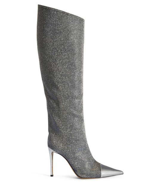 Alexandre Vauthier 105mm Lurex Leather Tall Boots