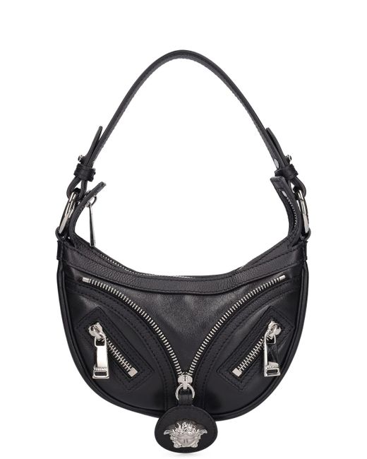 Versace Mini Hobo Leather Shoulder Bag