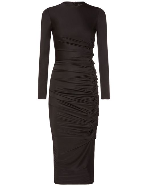 Versace Dua Lipa Twisted Jersey Cutout Dress