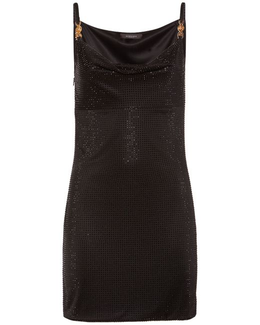 Versace Embellished Viscose Mini Dress