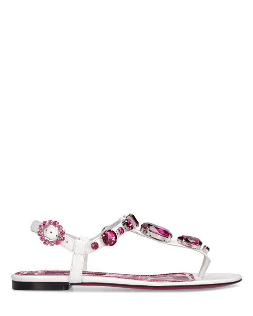 Dolce & Gabbana 10mm Patent Leather Thong Sandals