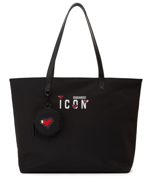 Dsquared2 Be Icon Nylon Shopping Bag
