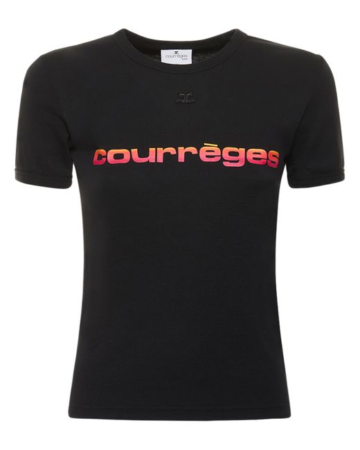 Courrèges Sunset Gradient Printed Cotton T-shirt