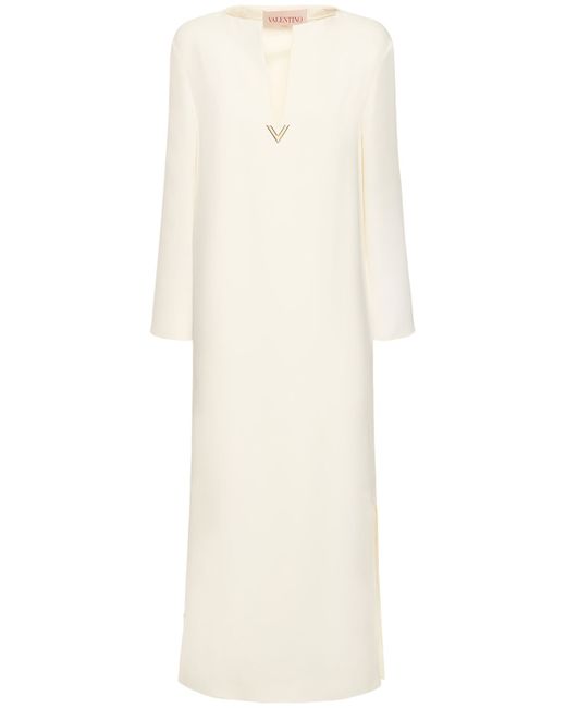 Valentino Cady Couture V-neck Long Dress