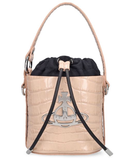 Vivienne Westwood Daisy Croc Embossed Bucket Bag