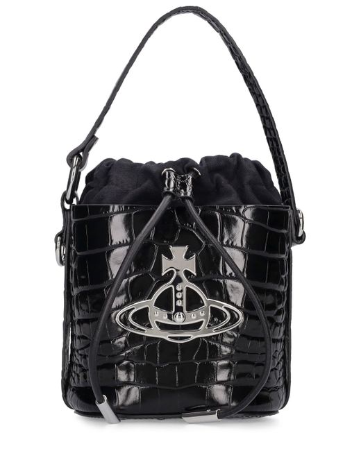 Vivienne Westwood Daisy Croc Embossed Bucket Bag