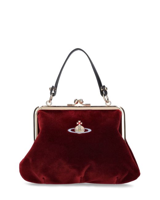 Vivienne Westwood Granny Frame Velvet Top Handle Bag