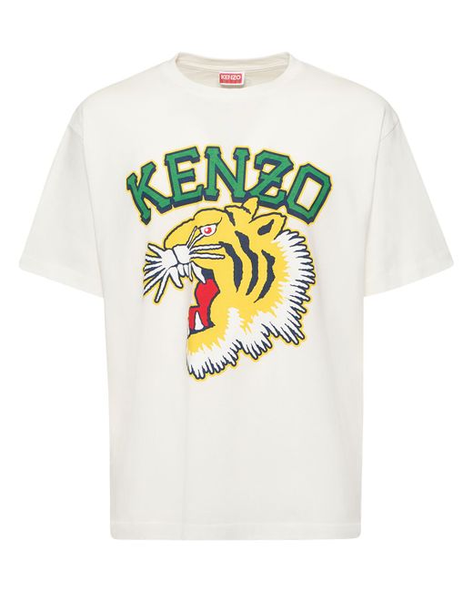 KENZO Paris Tiger Printed Cotton Jersey T-shirt