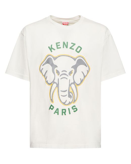 KENZO Paris Elephant Oversized Cotton Jersey T-shirt