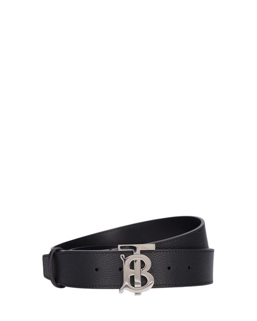 Burberry 40mm Tb Logo Leather Belt