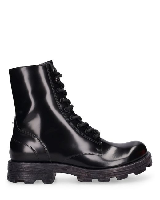 Diesel Leather Combat Boots