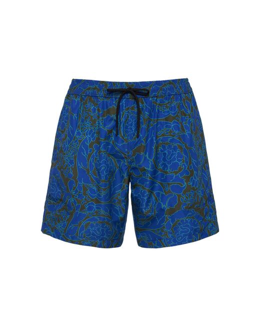 Versace Barocco Printed Nylon Swim Shorts