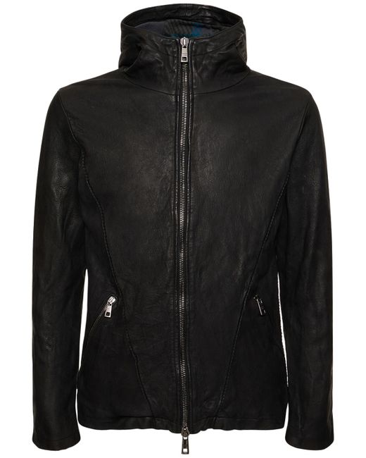 Giorgio Brato Brushed Leather Hooded Jacket