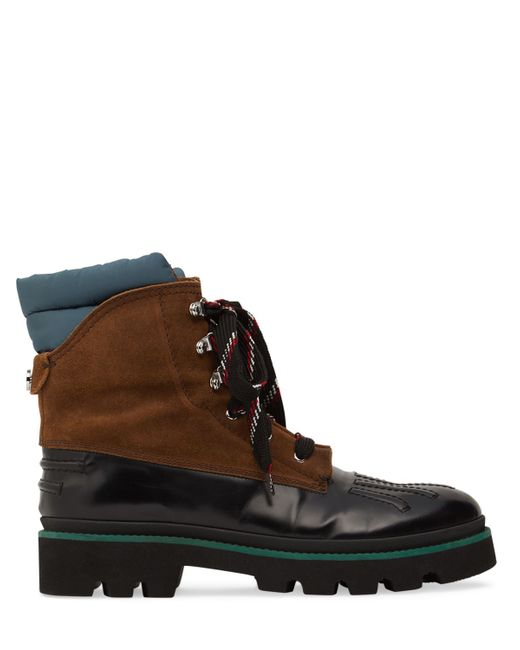 Dsquared2 Canvas Leather Hiking Boots