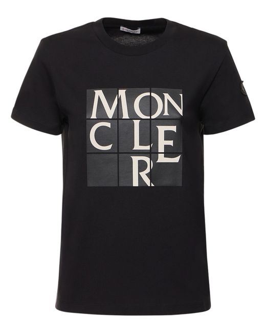 Moncler Logo Motif Cotton Jersey S/s T-shirt