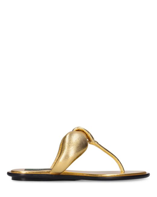 Pucci 10mm Laminated Leather Thong Sandals